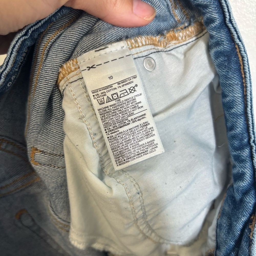 Old Navy High Rise O.G. Loose Distressed Jeans Women’s 10‎ Blue Ripped Denim - Picture 5 of 5